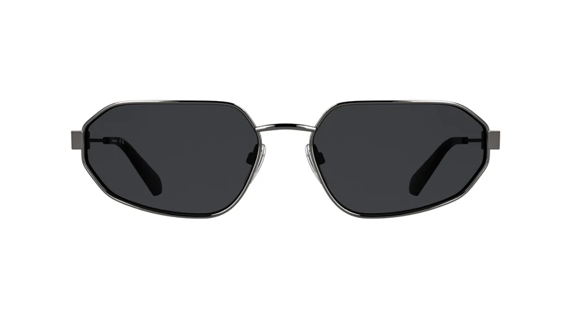Calvin Klein Jeans Unisex Adult Sunglasses CKJ26200S - Dark Ruthenium/Matte Black with Grey Lens