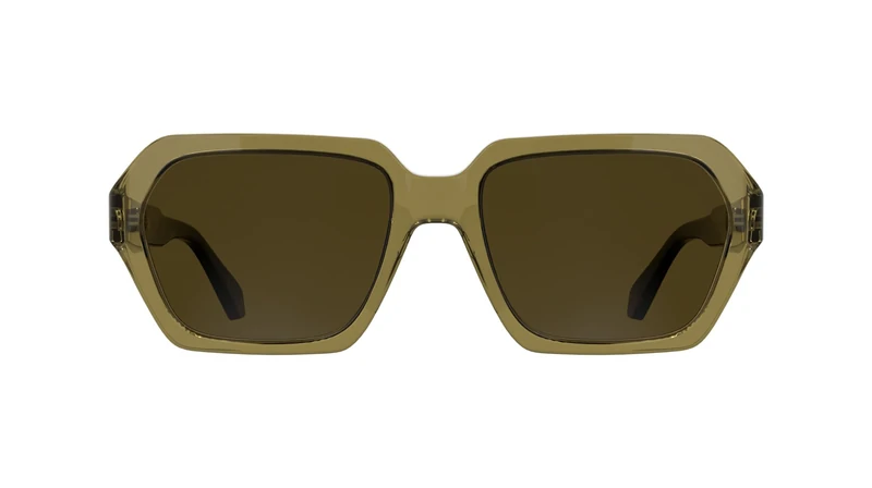 Calvin Klein Jeans Unisex Adult Sunglasses CKJ26605S - Transparent Honey with Solid Brown Lens