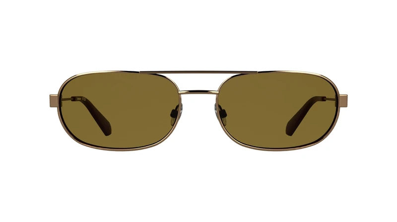 Calvin Klein Jeans Men's Sunglasses CKJ26202S - Amber Gold/Matte Burgundy with Solid Brown Lens