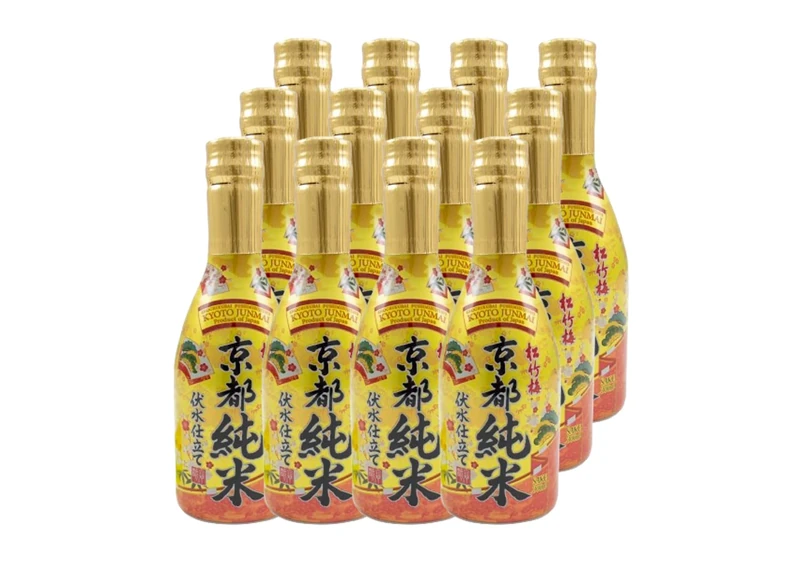 Shochikubai Kyoto Fushimizu Jitate Junmai - Sake 300ml 13.5% (Pack of 12) | Premium Japanese Junmai Sake | Smooth & Clean Kyoto Style