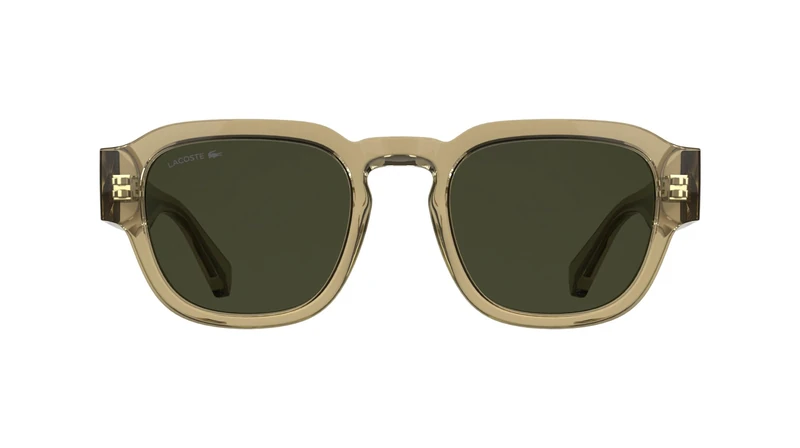 Lacoste Unisex Adult Sunglasses L6090S - Transparent Caramel with Solid Khaky Lens
