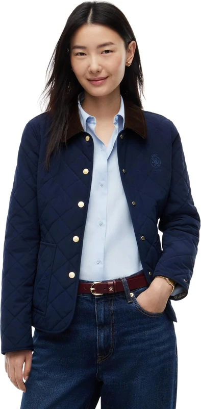 Tommy Hilfiger Women's, Quilted Slim Jacket WW0WW51513, Other Jackets, Dark Blue, XL
