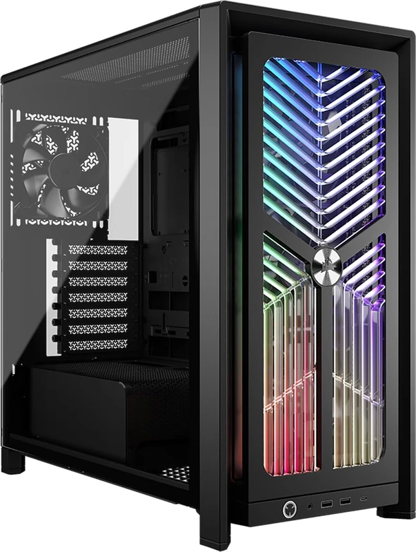 CORSAIR FRAME 4000X RS Modular Mid-Tower ATX PC Case – RGB Front Panel, 4x RS120 PWM Fans Included, InfiniRail Fan Mount System, Reverse GPU Anti-Sag and Motherboard Support – Black - Image 1