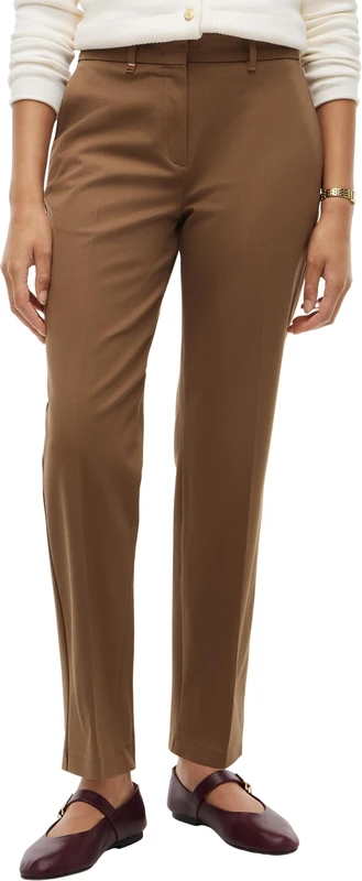 Tommy Hilfiger Women's, Gabardine Slim Straight WW0WW52293, Dress Pants, Nordic Taupe, 44