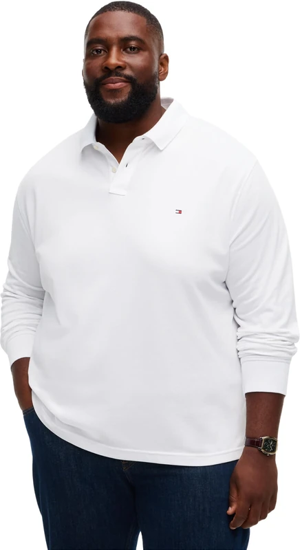 Tommy Hilfiger BT-1985 Regular Long Sleeve Polo - White 3XL
