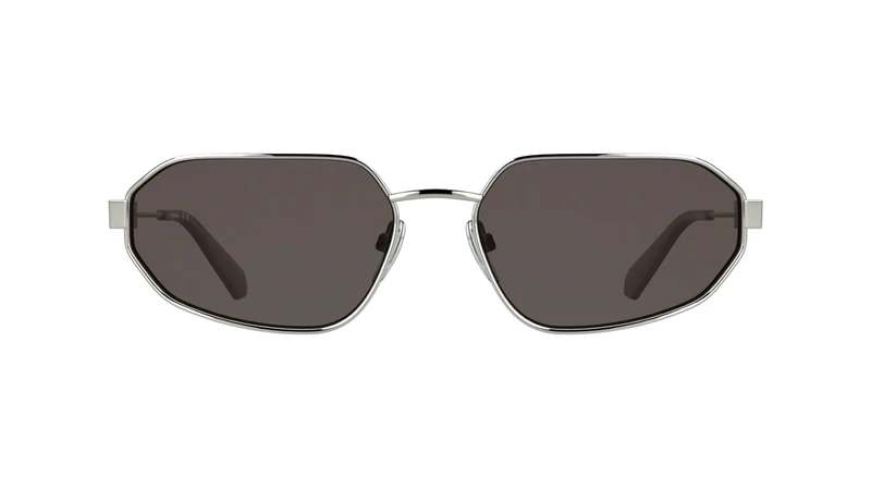 Calvin Klein Jeans Unisex Adult Sunglasses CKJ26200S - Silver/Ivory with Solid Warm Smoke Lens