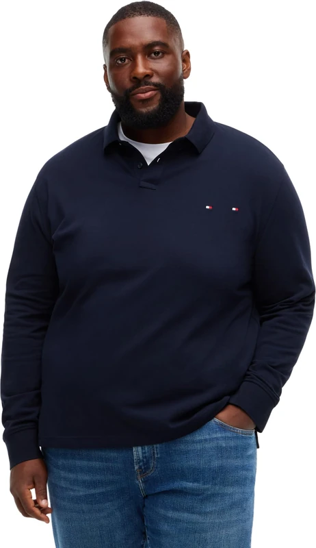 Tommy Hilfiger Men's, Bt-1985 Regular Ls Polo-B MW0MW42042, L/S Polo, Desert Sky, 4XL