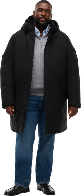 Tommy Hilfiger Men's, Bt-Tech Hooded Padded Parka-B Mw0Mw41999, Parka Coat, Black, 3XL