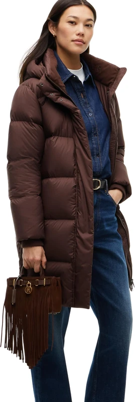 Tommy Hilfiger Women's, Down Heritage Tyra Coat WW0WW51563, Puffer Coat, Limestone Shade, XS