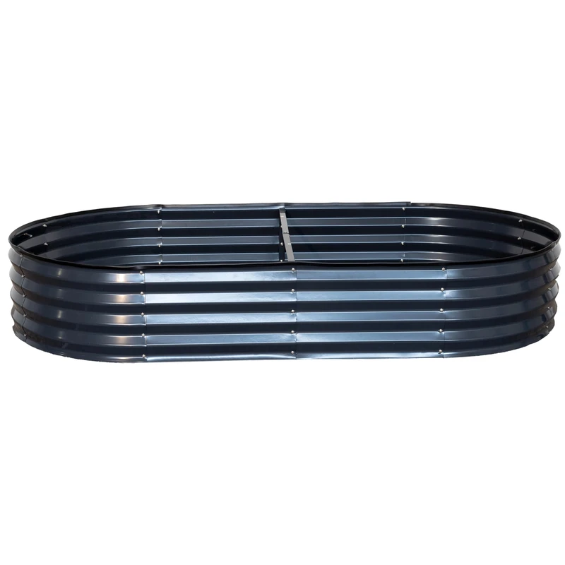 Esschert Design Metal Raised Garden Bed, 182cm x 90cm x 30.5cm, Durable Planter for Outdoor Gardening