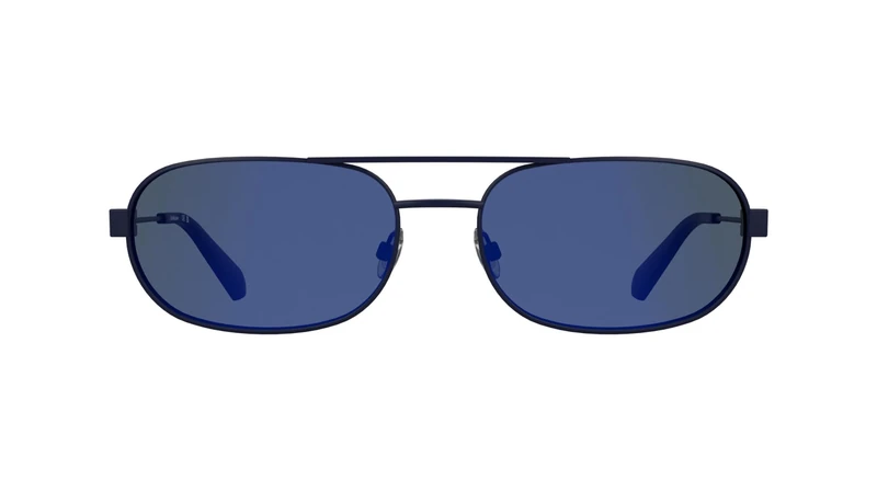 Calvin Klein Jeans Men's Sunglasses CKJ26202S - Matte Blue with Mirror Solid Blue Lens
