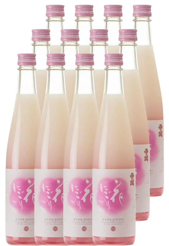 Nishinoseki Hana Nigori Sake 500ml 15% (Pack of 12) | Premium Japanese Cloudy Nigori Sake | Smooth, Sweet & Creamy