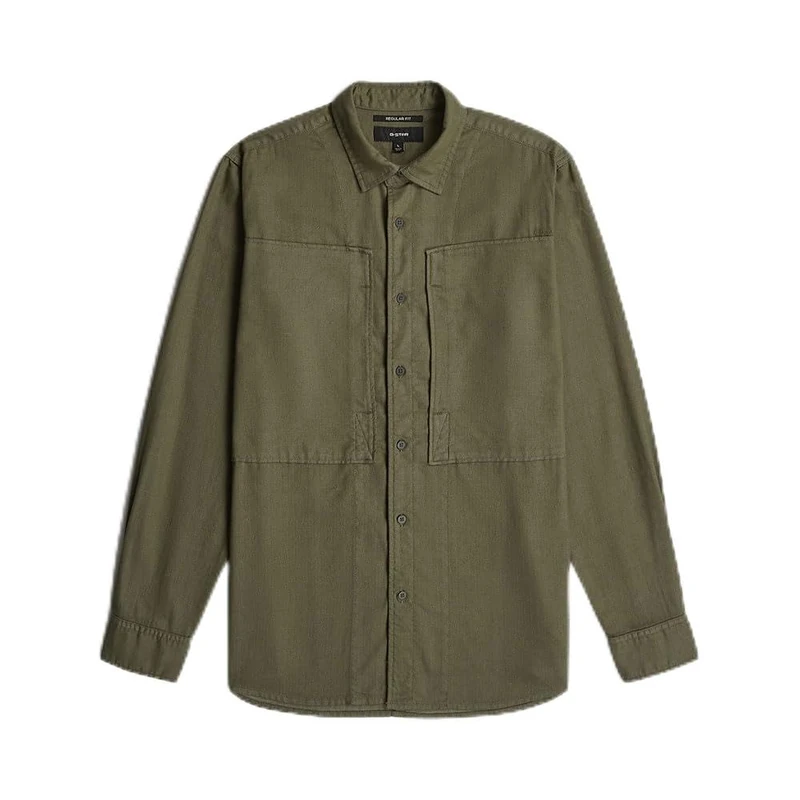 Panelled Pkt Regular Shirt LS