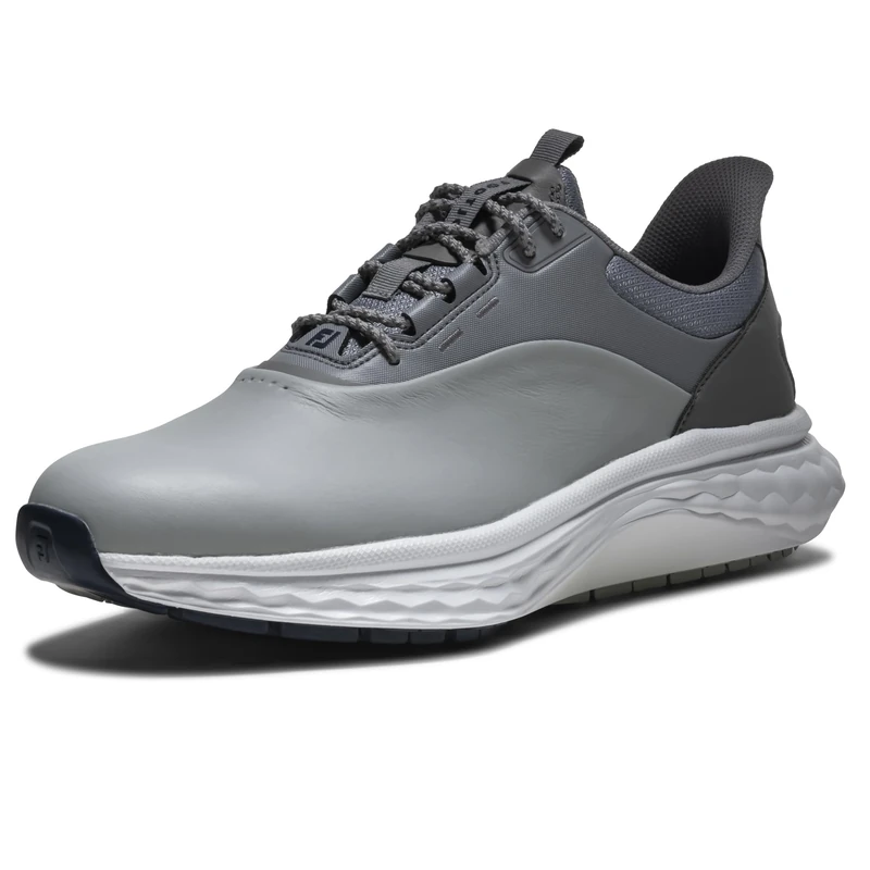FootJoy Men's Quantum Golf Shoe, Grey/Charcoal/White, 8 UK Medium
