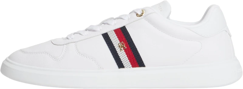 Tommy Hilfiger Women Th Icon Court Light Webbing FW0FW09602 Low Top, White (White), 6