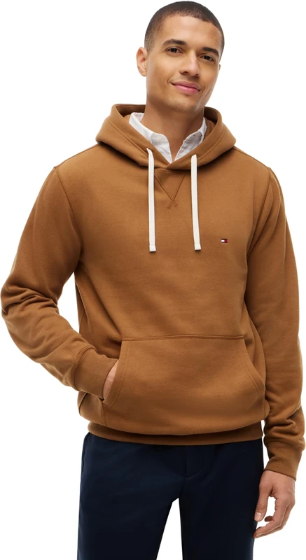 Tommy Hilfiger Men's Ess Seasonal Fleece Hoodie - Timeless Tawny L