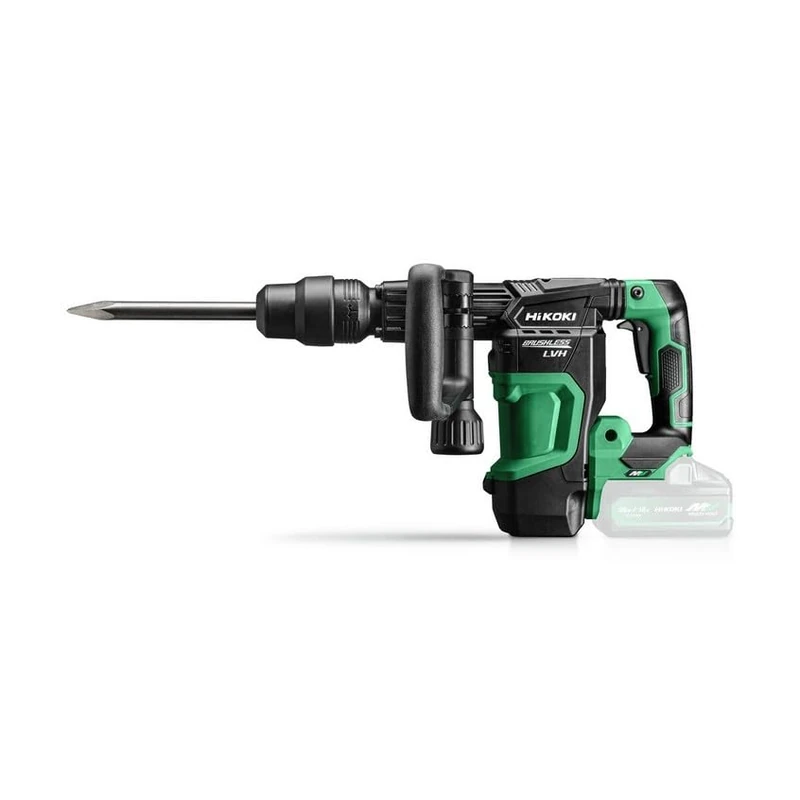 HiKOKI Cordless Demolition Hammer - SDS max H3641DAJAZ Set Comes with 2 Batteries and Charger. 36 V Brushless 6.8 J SDS-max Demolition Hammer with Low Vibration Handle (LVH)