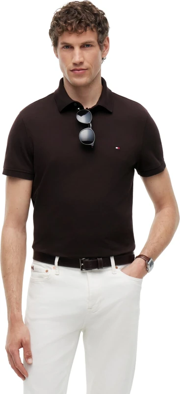 Tommy Hilfiger Men's, 1985 Regular Polo Mw0Mw17770, S/S Polo, Chocolate, XL