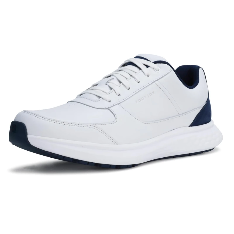 FootJoy Men's FJ Hampton Golf Shoe, White/Navy, 11 UK Medium