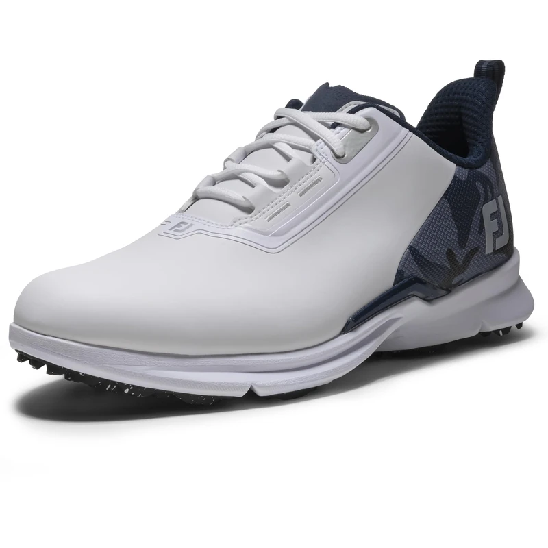 FootJoy Men's FJ Fuel Golf Shoe, White/Navy/Silver, 10 UK Medium