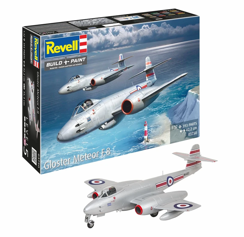 Revell 03750 Gloster Meteor F.8 1:32 Scale - Unbuilt/Unpainted Plastic Model Kit