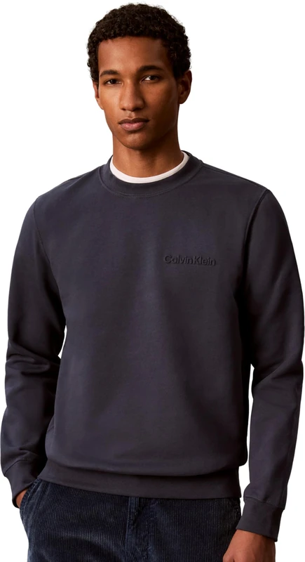 Calvin Klein Men Ls 350Fleece Spw Graphic Cn Swts LV04LH226G Sweatshirts, BLUE (Blue Nights), L
