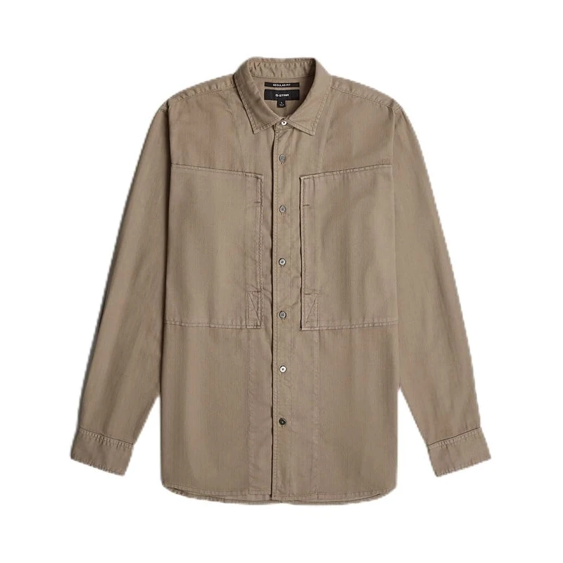 Panelled Pkt Regular Shirt LS