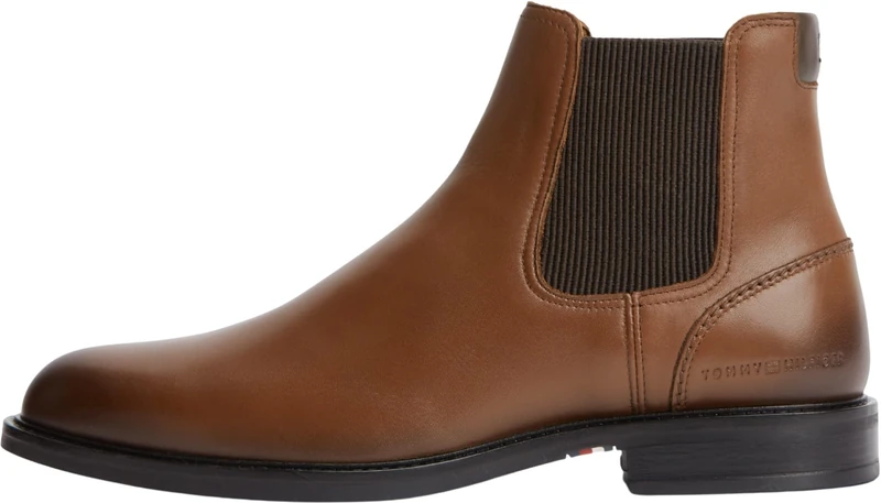 Tommy Hilfiger Men Corporate Dressy Lth Chelsea FM0FM05935 Low Boots, BROWN (Winter Cognac), 11