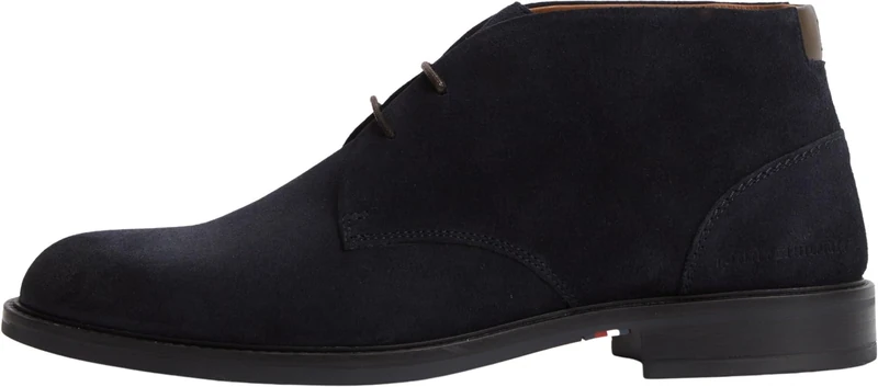Tommy Hilfiger Men Corporate Dressy Suede Lace Boot FM0FM05951 Low Boots, BLUE (Navy Blue), 8