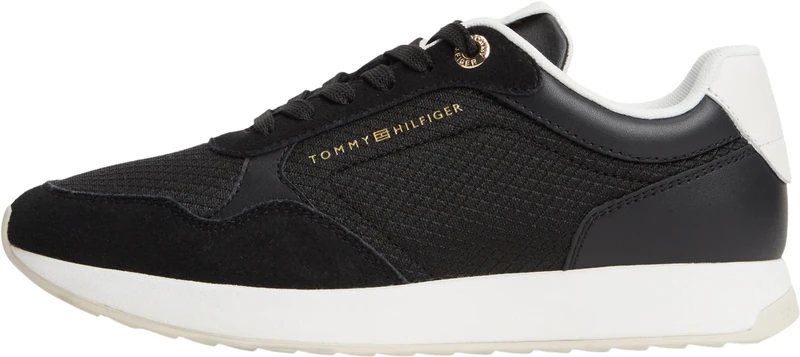 Tommy Hilfiger Women Th Retro Runner FW0FW09690 Low Top, Black (Black), 6 - Image 1