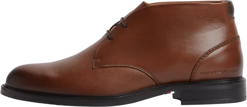 Tommy Hilfiger Men Corporate Dressy Lth Lace Boot FM0FM05949 Low Boots, BROWN (Winter Cognac), 10