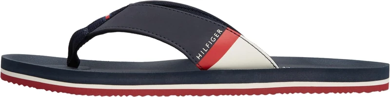 Tommy Hilfiger Men Padded Hilfiger Beach Sandal FM0FM06011 Flip Flops, BLUE (Navy Blue), 7