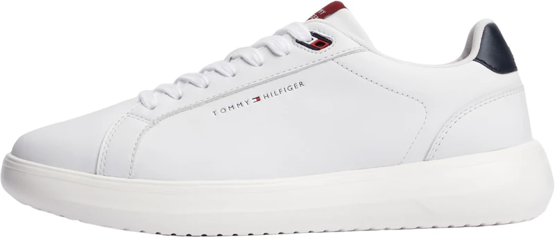 Tommy Hilfiger Men Light Chunky Leather Sneaker FM0FM06000 Low Top, Blue (RWB), 9