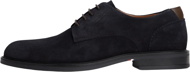 Tommy Hilfiger Men Corporate Dressy Suede Shoe FM0FM05969 Derby Shoes, Blue (Navy Blue), 9