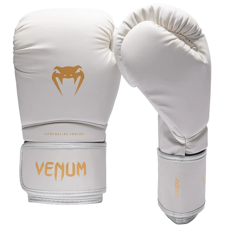 VENUM Contender 1.5 Boxing Gloves - Ivory-Gold 12-Ounce