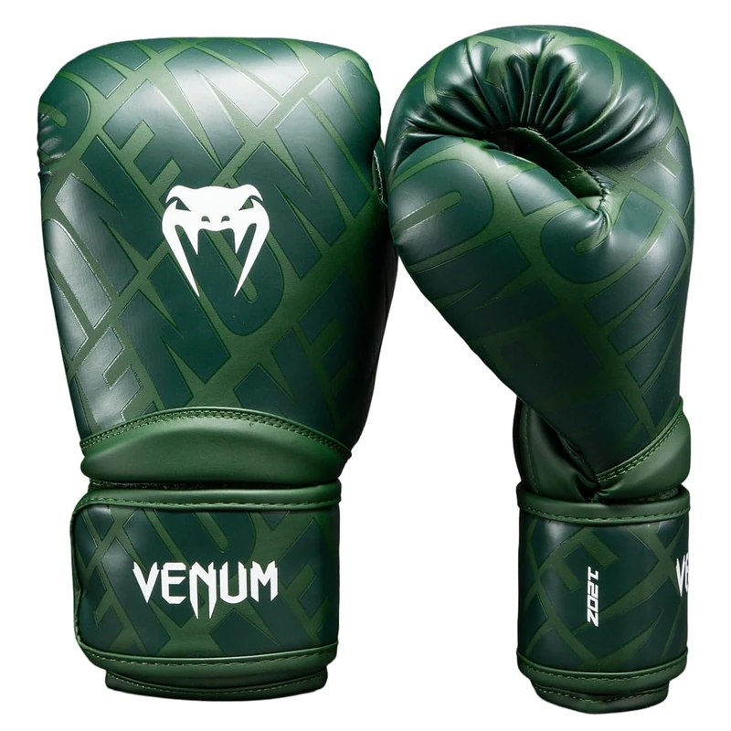 Venum Contender 1.5 XT 3D Boxing Gloves - Forest Green - 14-Ounce