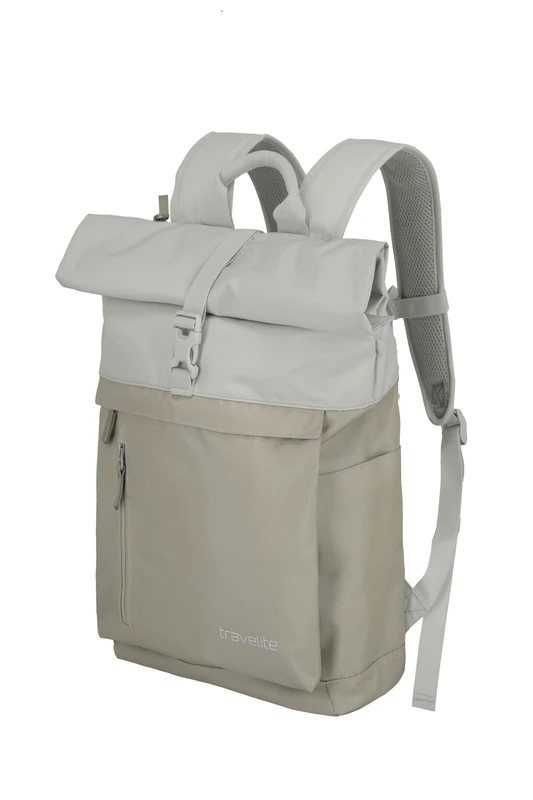 Travelite Hand Luggage Backpack, Laptop Backpack, 15.6 Inches, Basics, Travel Backpack, Rolltop Function, 60 cm, 35 Litres