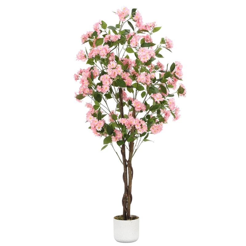 GarveeHome Artificial Fragrance Leaf Tree (Osmanthus) | 120/150/180 cm Large Artificial Plant in Pot | For Living Room, Office & Balcony | Evergreen Artificial Plant & Decoration