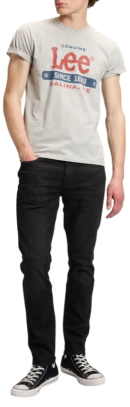 Lee MVP Men's Slim Fit Jeans, Washed Black, 34 W/30 L