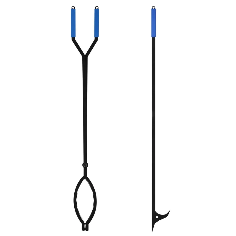 Uten Fire Poker Set with 39.4"/100cm Fire Poker & 37.6"/99.5cm Fire Tongs, Large Heavy-Duty Fireplace Accessories, Fireplace Tool Set, Fireside Companion, Indoor Fireplace, Outdoor Campfires