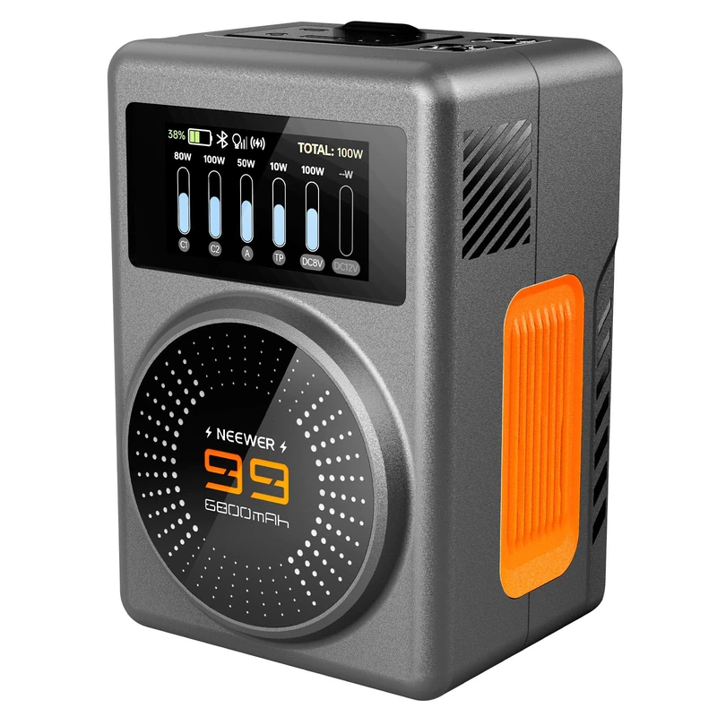 NEEWER PS099U 99Wh Mini V Mount Battery APP Control, 100W PD Fast Charging