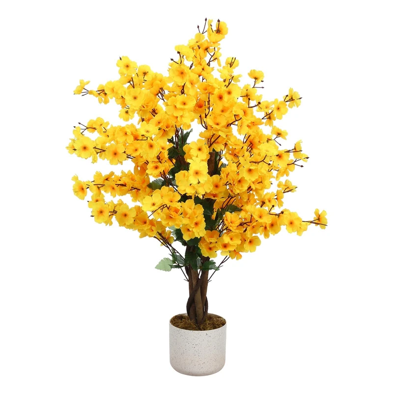 GarveeHome Artificial Plum Blossoms 90/120/150 cm Artificial Flower with Flowers for Table & Room Decoration Ideal for Home, Wedding and Office - Image 1
