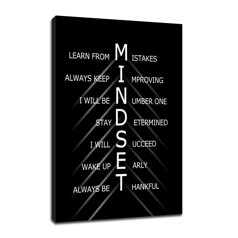 Motivational Wall Decor Inspirational Poster Canvas Print Home Office Wall Art Inspiring Picture Painting Modern Positive Theme for Men Classroom Workplace Hallway Artwork Ready to Hang [24''Wx36''H]