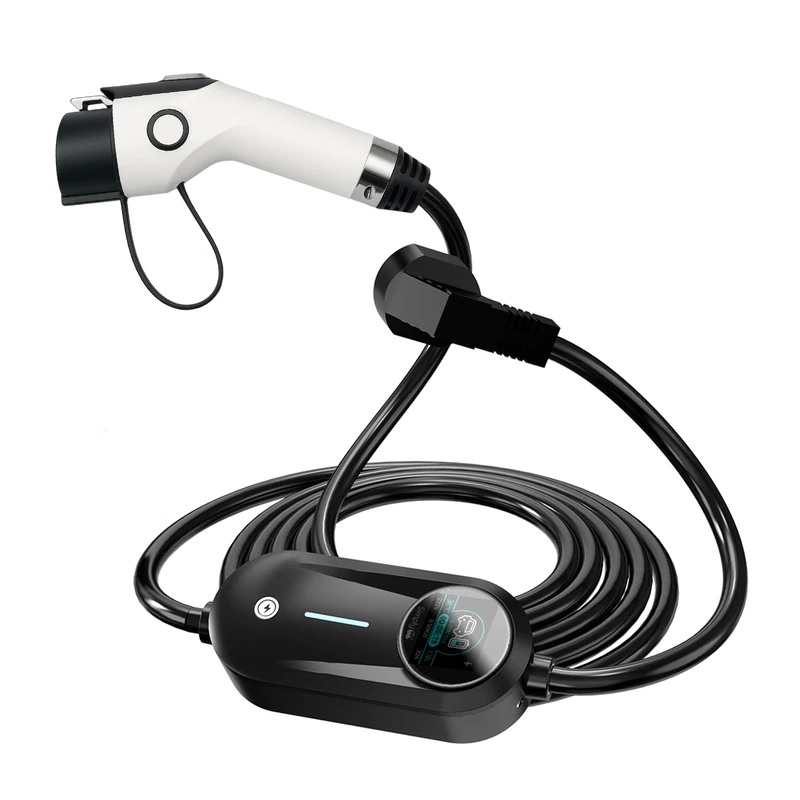 Simply EV014 (Updated 2025 Model) Adjustable EV Charging Cable Type 1 to UK 3-Pin Plug 5m – Portable Home & Emergency Electric Vehicle Charger with Adjustable Amps