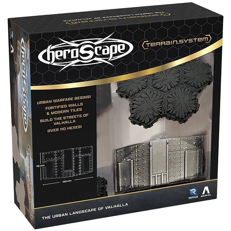 Renegade | Heroscape The Urban Landscape Of Valhalla Terrain | Miniature Game Terrain Expansion, Asphalt Hex Tiles, Concrete Tiles And Fortified Walls | 2-4 Players | 60-120 Minutes