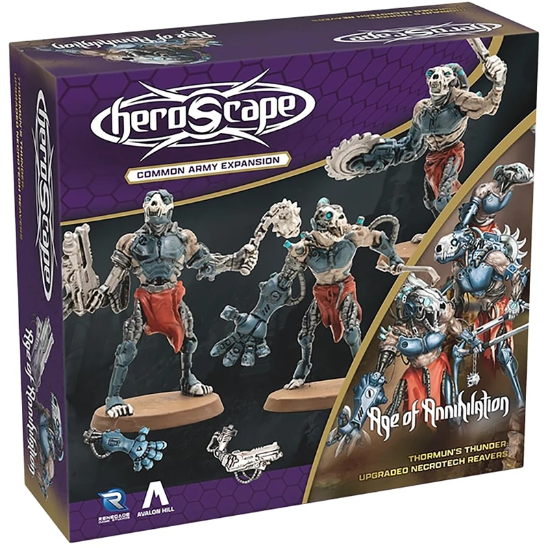 Renegade | Heroscape Age Of Annihilation: Necrotech Reavers | Army Expansion, Heroscape Compatible, 6 Miniatures, 9 Interchangeable Arms, 4 Army Cards | 2-4 Players | 60-120 Minutes - Image 1