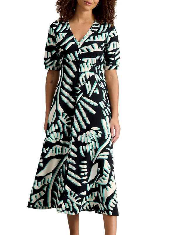 White Stuff Women's Megan Dress (Pack of 1), Blk Mlt, 20 - Image 1