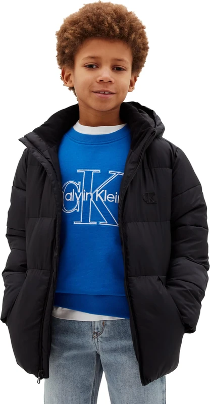 Calvin Klein Boys Ck Essential Puffer Jacket LVCKTJM16B Puffer Jacket, BLACK, 10 Years