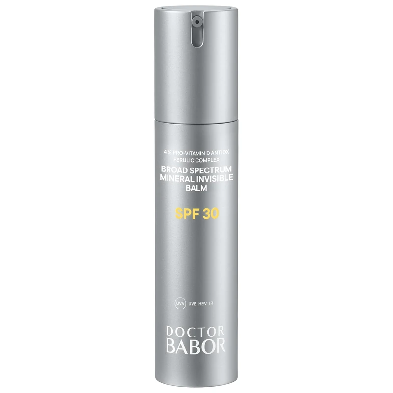 DOCTOR BABOR Solar Defense Broad Spectrum Mineral Invisible Balm SPF 30 – High performance UVA/UVB Sun Protection, Blue Light & Infrared – Mineral Sunscreen with a Natural Finish (50 ml)