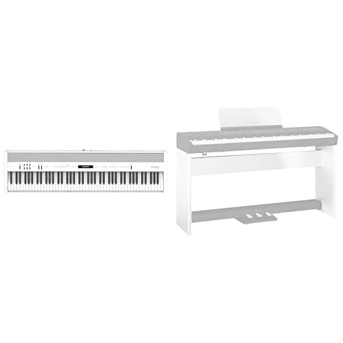 Bundle of Roland FP-60X Digital Piano in White + Roland KSC-72-WH Stand for FP-60X Digital Piano